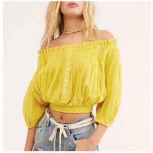 We The Free Dancing Till Dawn 100% Cotton Crop Top, M